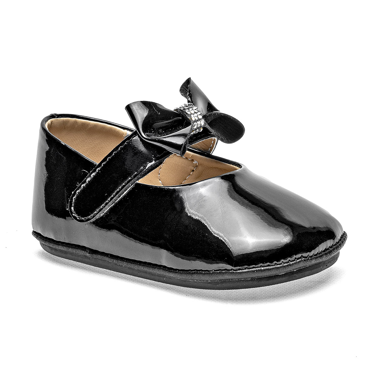 Ensueño Zapatitos Para Bebé Niña Negro Charol