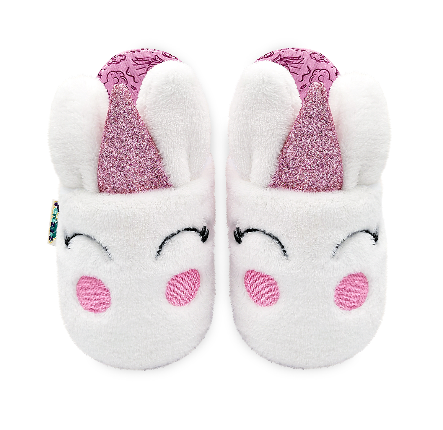 Pantufla Infantil Perezozaz Unicornio Multicolor