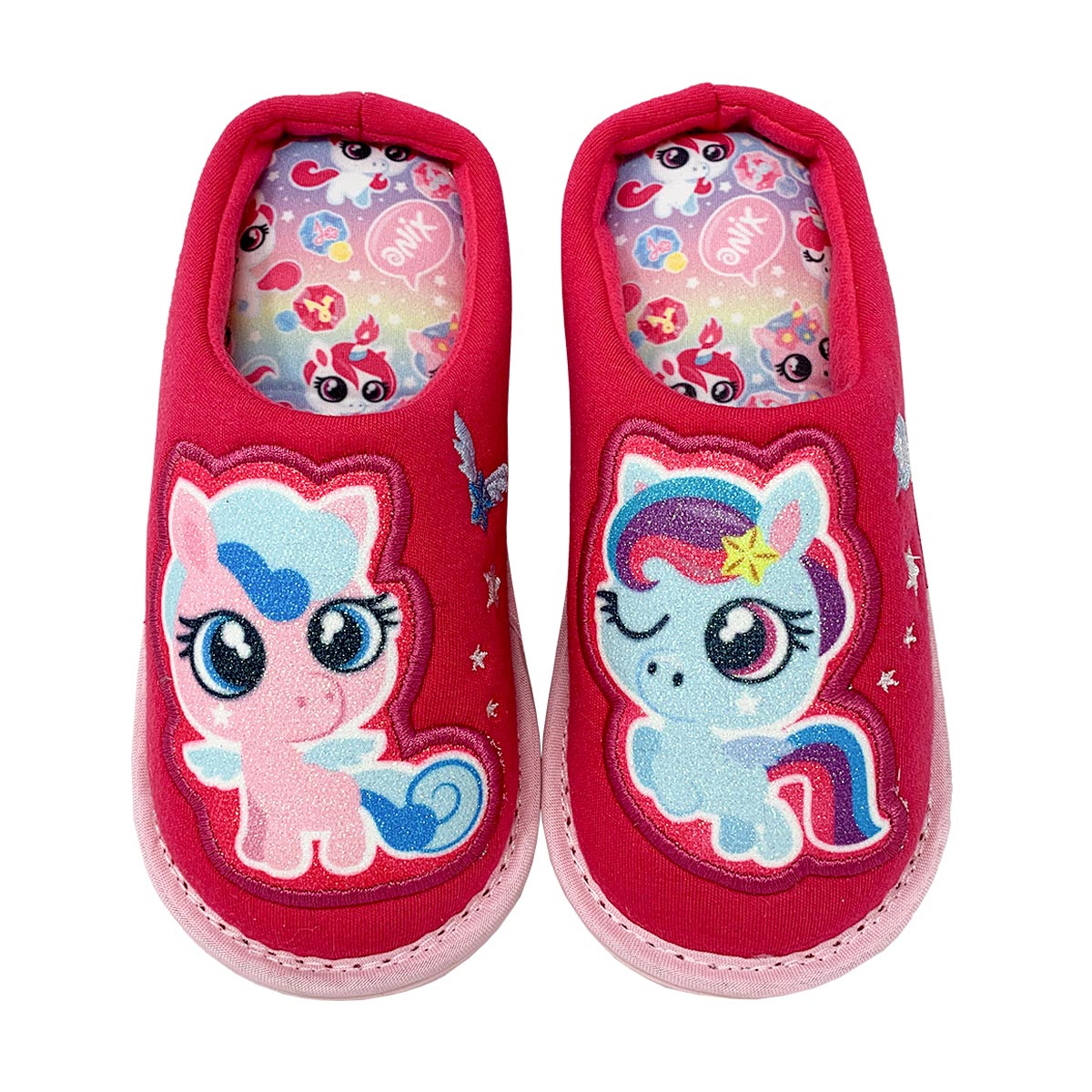 Pantuflas Onix Pony Fucsia para Niña