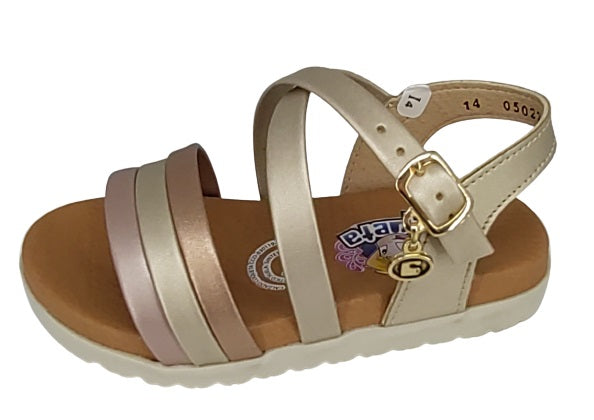 Foto 2 pulgar | Sandalias Coqueta 101801-s Dorado para Niña