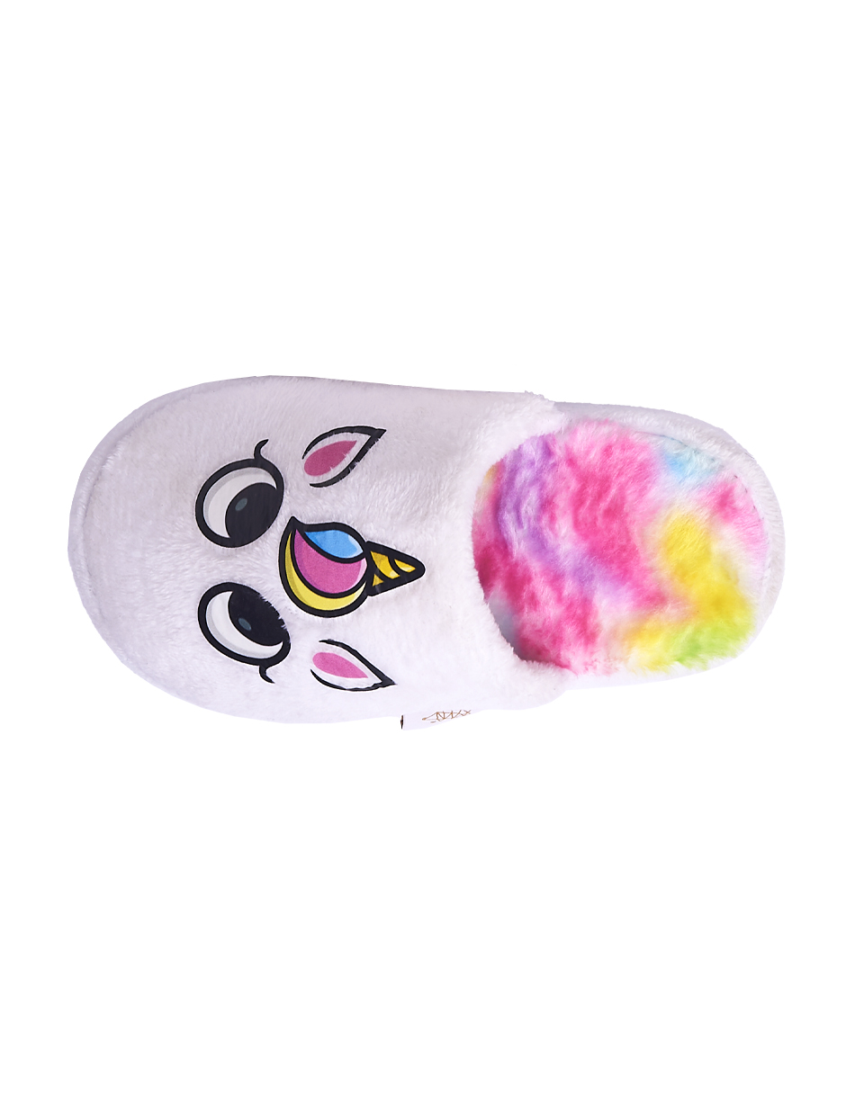 Foto 3 pulgar | Pantuflas Eriz Clothing Blancas para Niña
