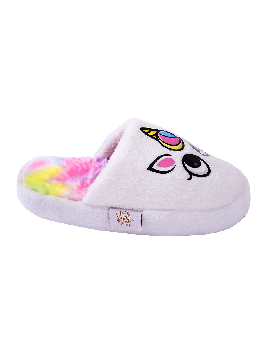 Foto 4 pulgar | Pantuflas Eriz Clothing Blancas para Niña