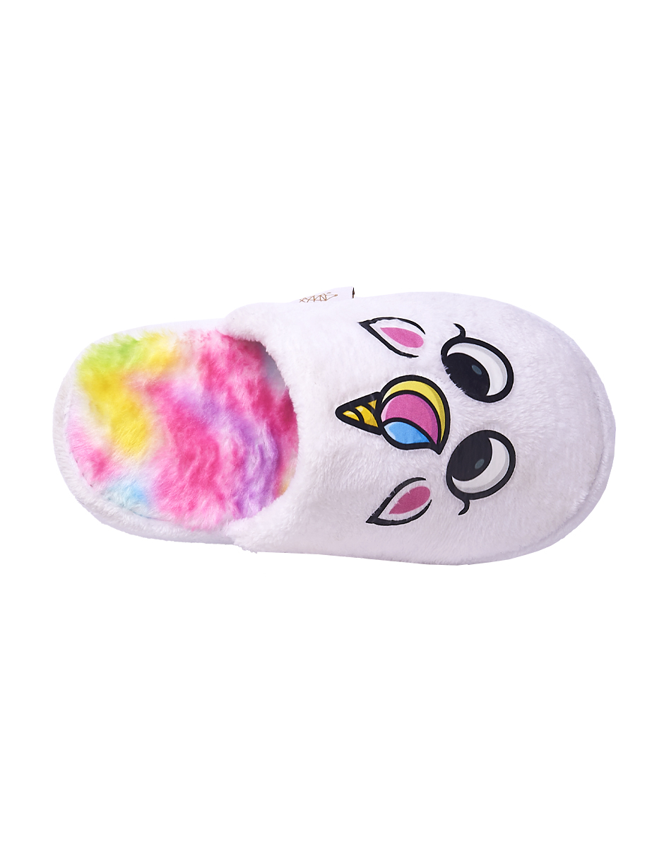Foto 5 pulgar | Pantuflas Eriz Clothing Blancas para Niña