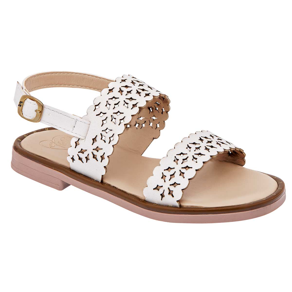 Foto 2 pulgar | Sandalias Ks Blancas para Niña