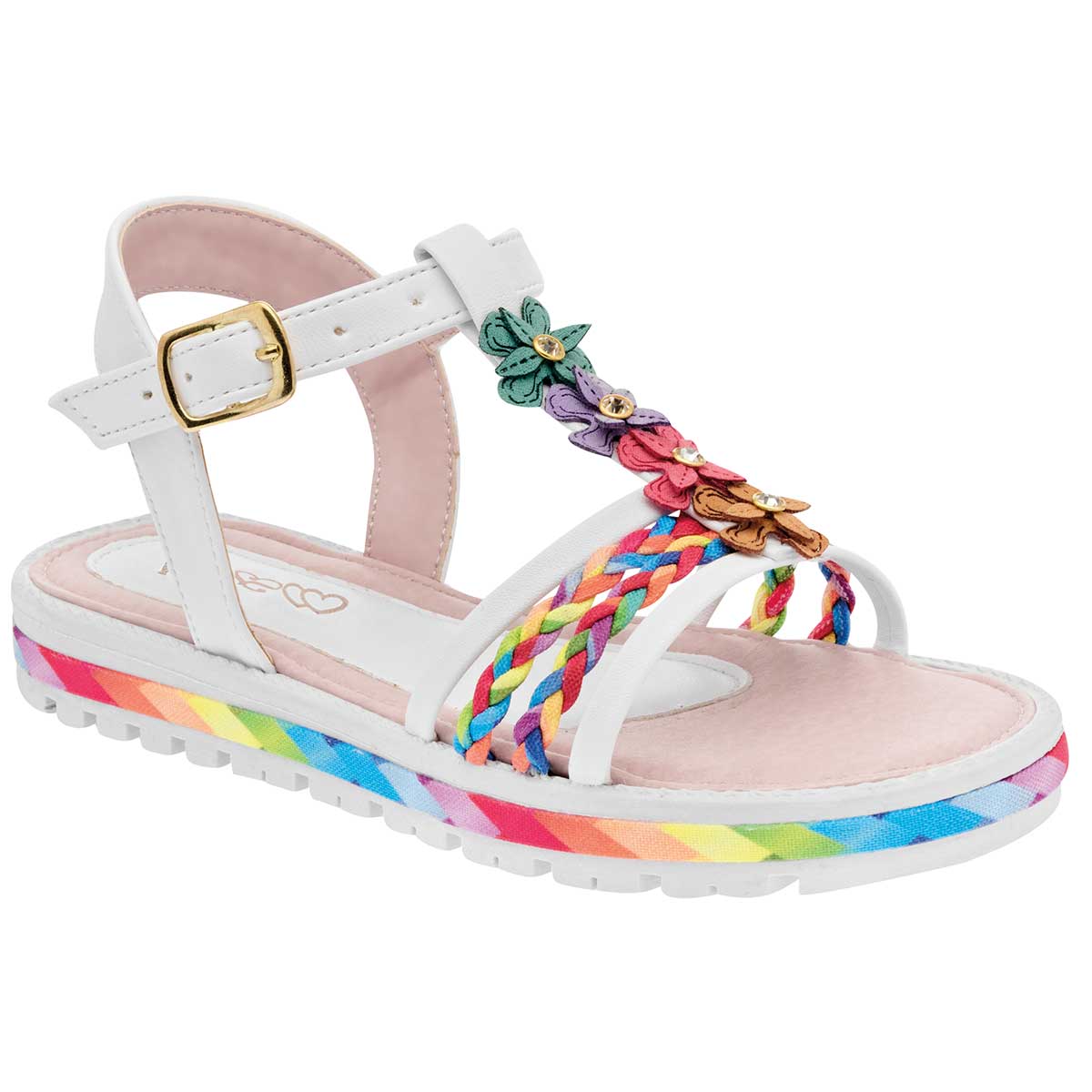 Foto 2 pulgar | Sandalias Celex 89722-2 Blancas para Niña