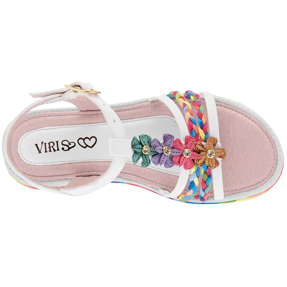 Foto 2 | Sandalias Celex 89722-2 Blancas para Niña