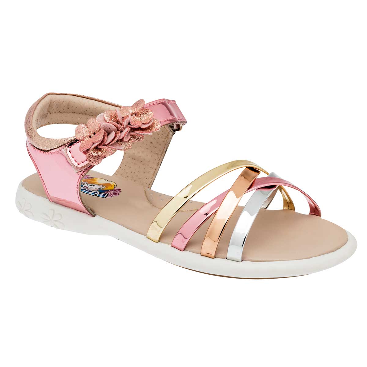 Sandalia Coqueta Rosa Código 102519-1 para Niña