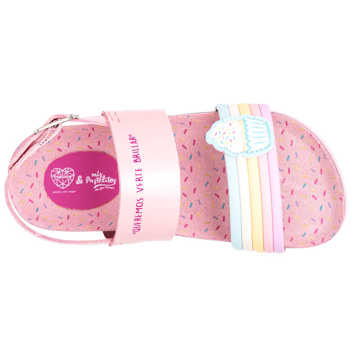 Foto 2 | Sandalias Tropicana Rosas para Niña
