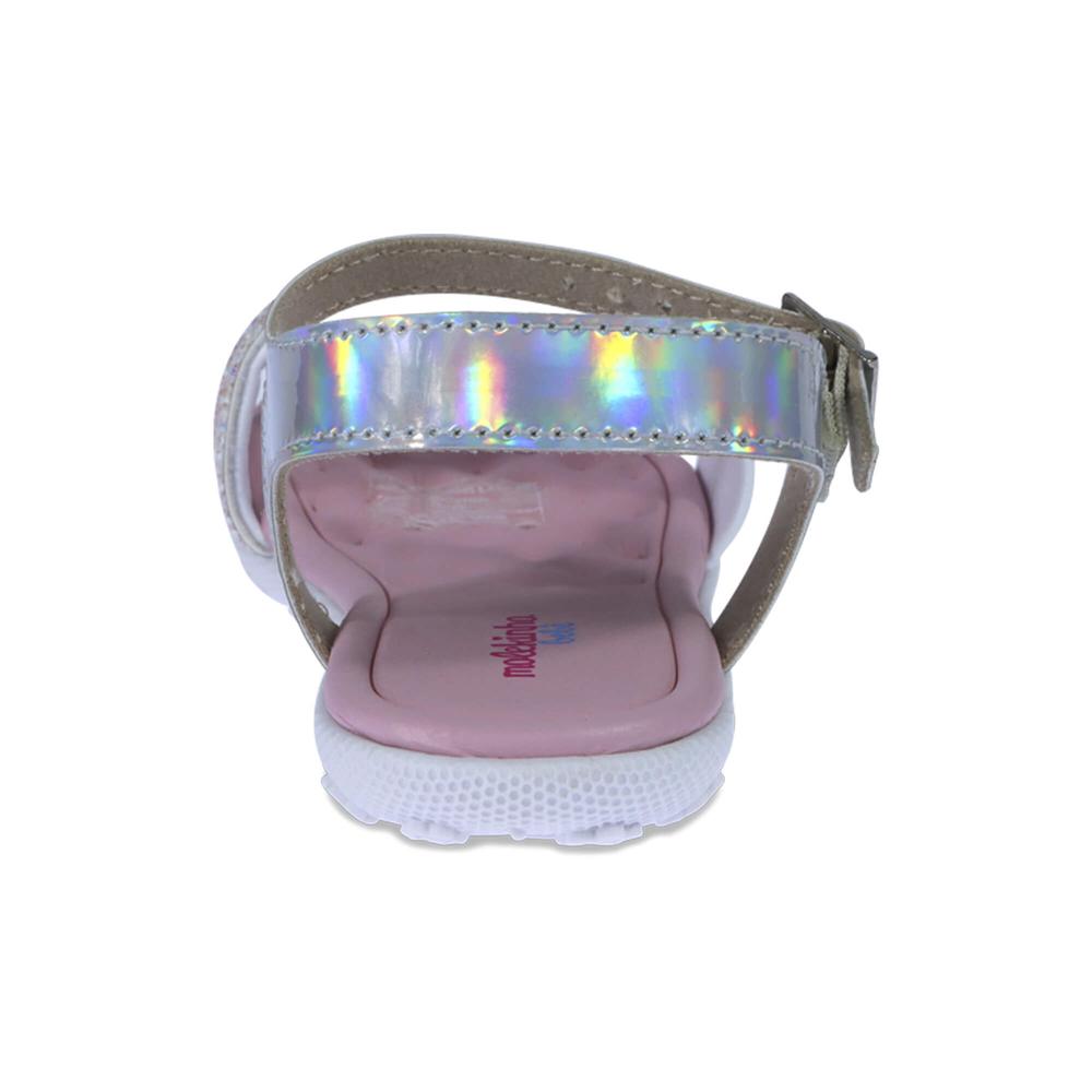 Foto 4 | Sandalia Para Niña Molekinha Robyn Holographic Blanco