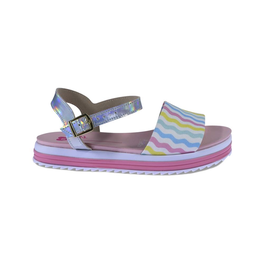 Sandalia Para Niña Molekinha Renee Listras Multicolor