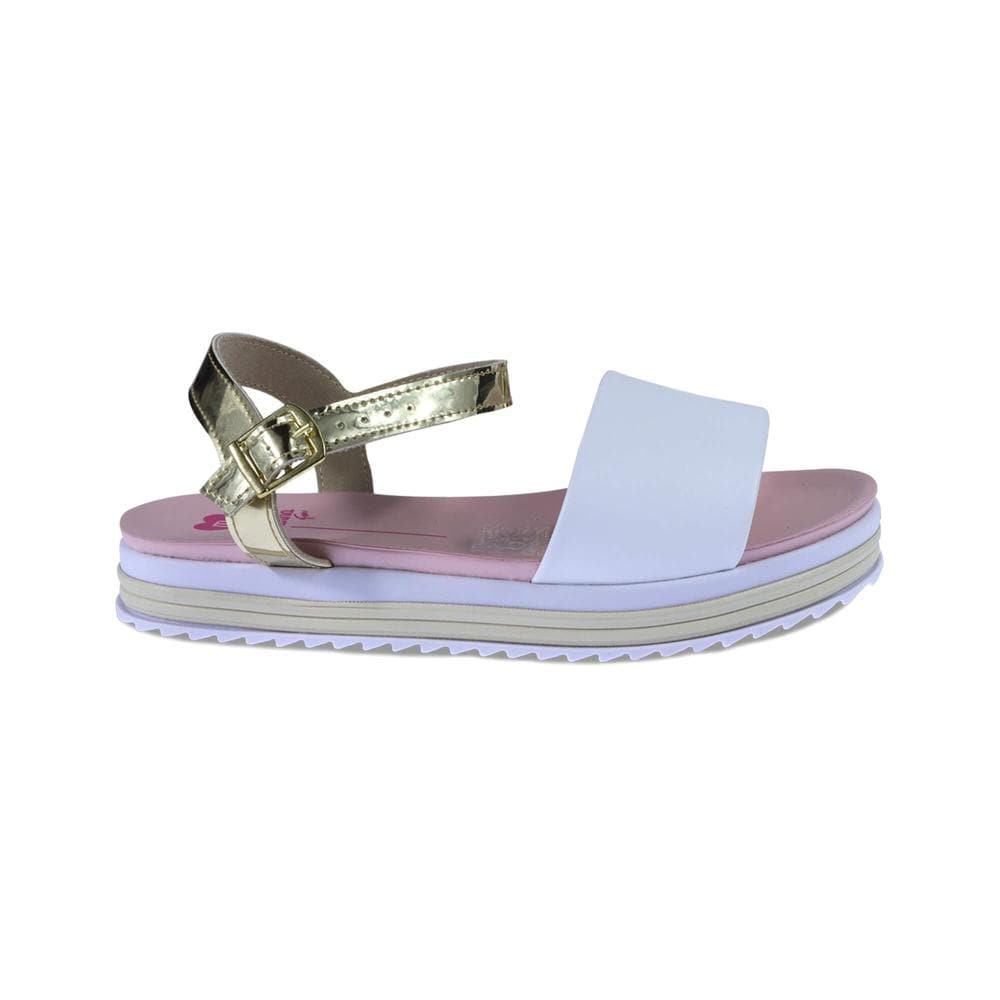 Sandalia Para Niña Molekinha Renee Glamour Blanco $359