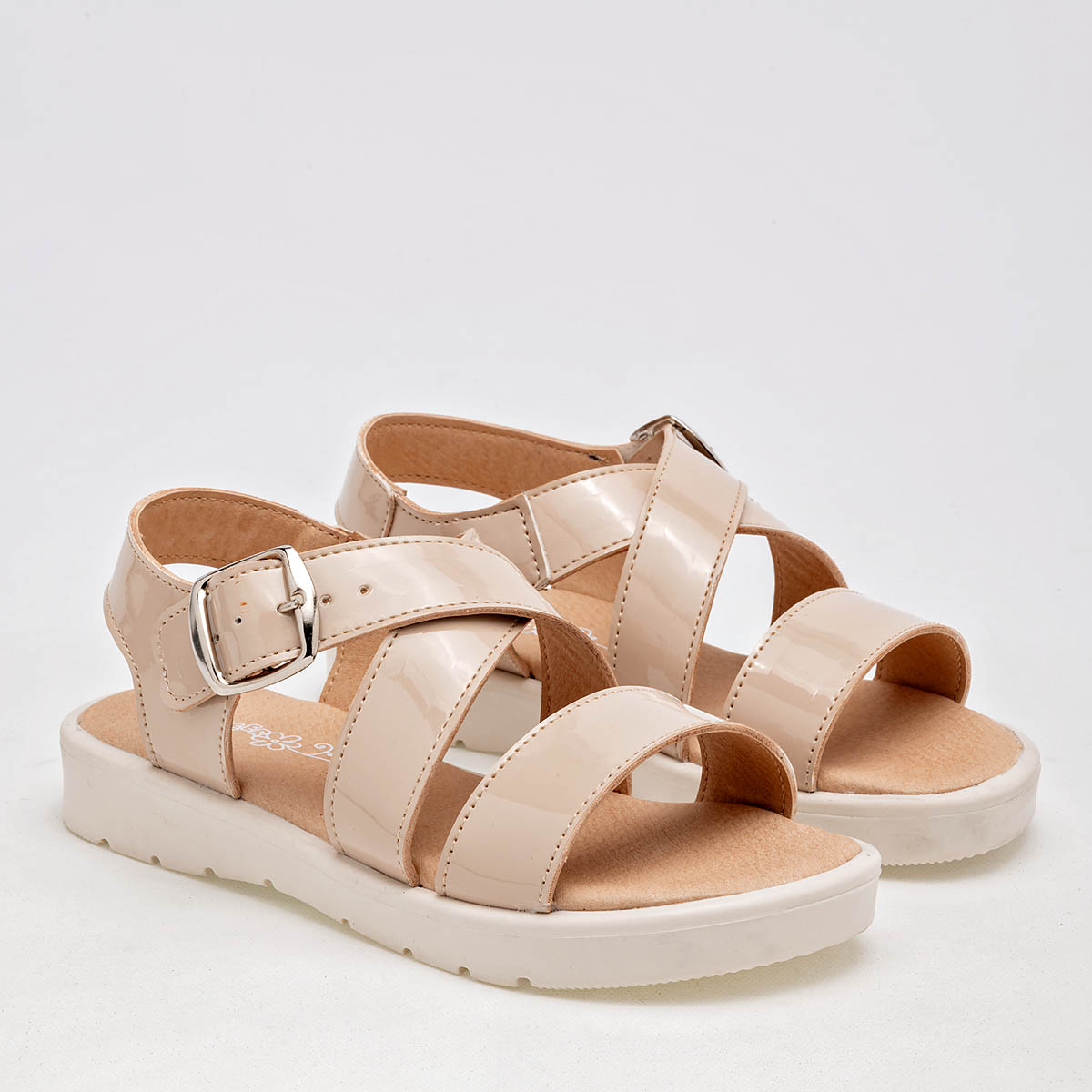 Foto 2 | Sandalia para Niña Yondeer Beige Charol 125942-d