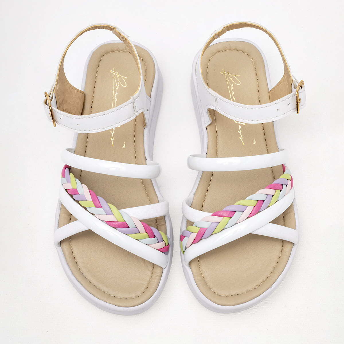 Foto 4 pulgar | Been Class Sandalia Para Niña Blanco Multicolor, Código 124791-d