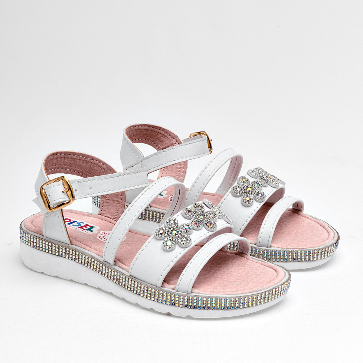 Foto 2 | Sandalias Risel Blancas para Niña