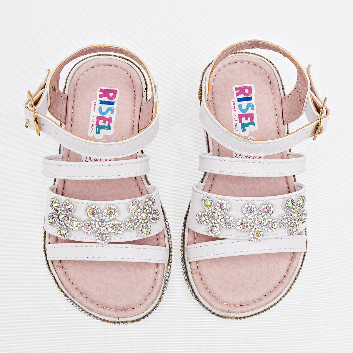Foto 4 pulgar | Sandalias Risel Blancas para Niña