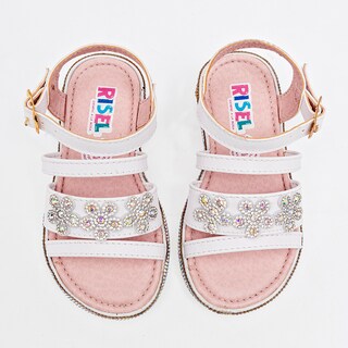 Foto 3 | Sandalias Risel Blancas para Niña
