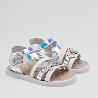 Foto 2 | Sandalias Yondeer 125927-c Plateadas para Mujer