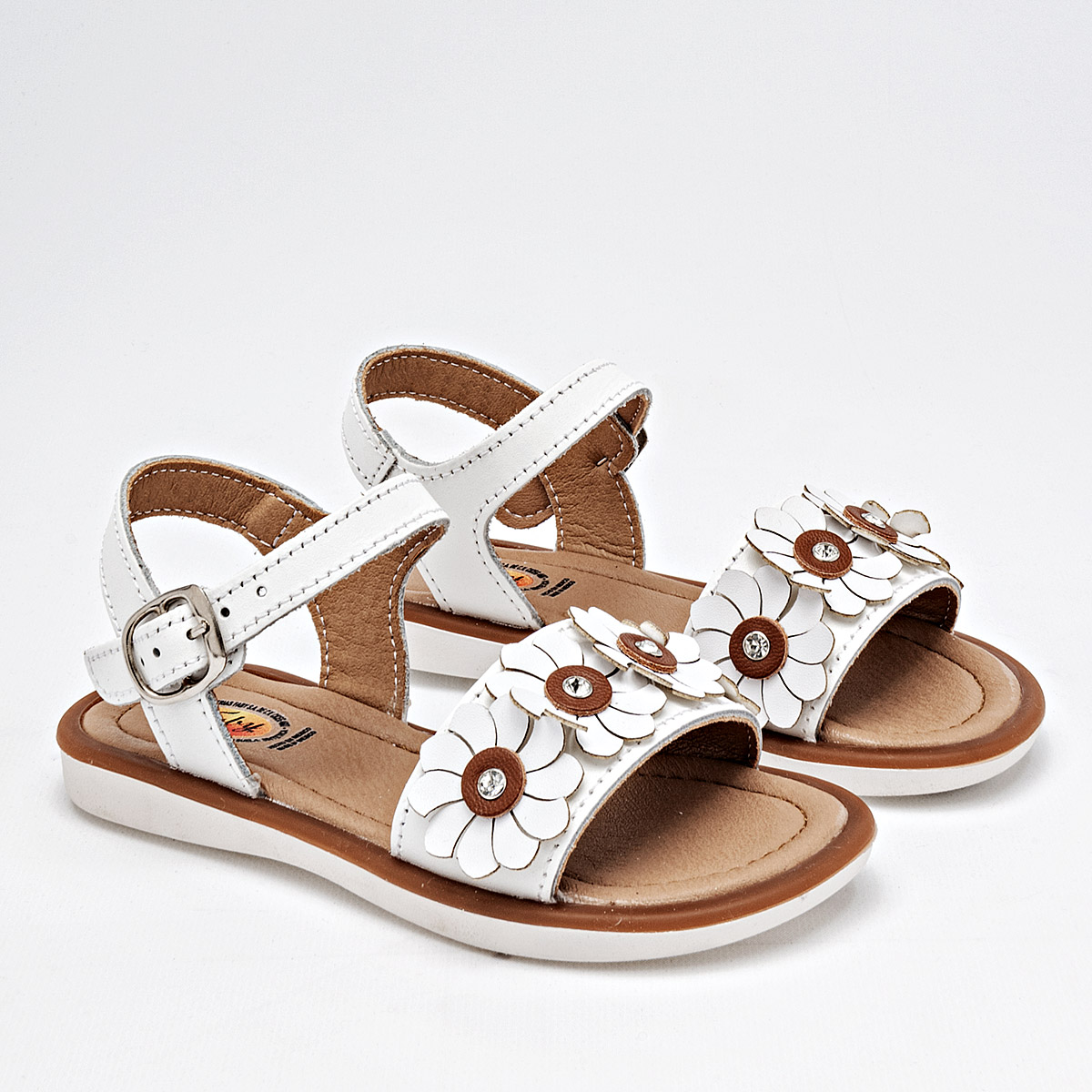 Foto 2 | Sandalias Faby Blancos para Niña
