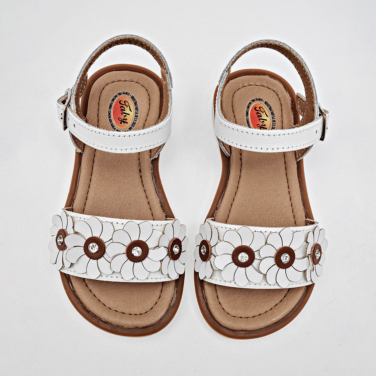 Foto 4 pulgar | Sandalias Faby Blancos para Niña
