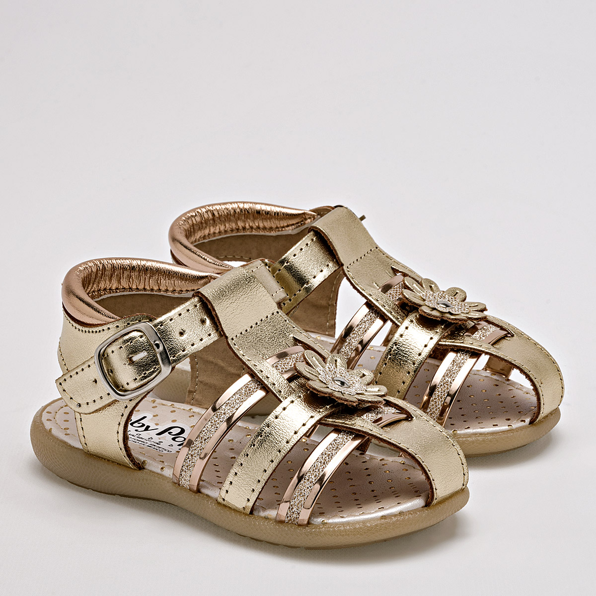 Foto 2 | Sandalias Baby Pop's Doradas para Niña