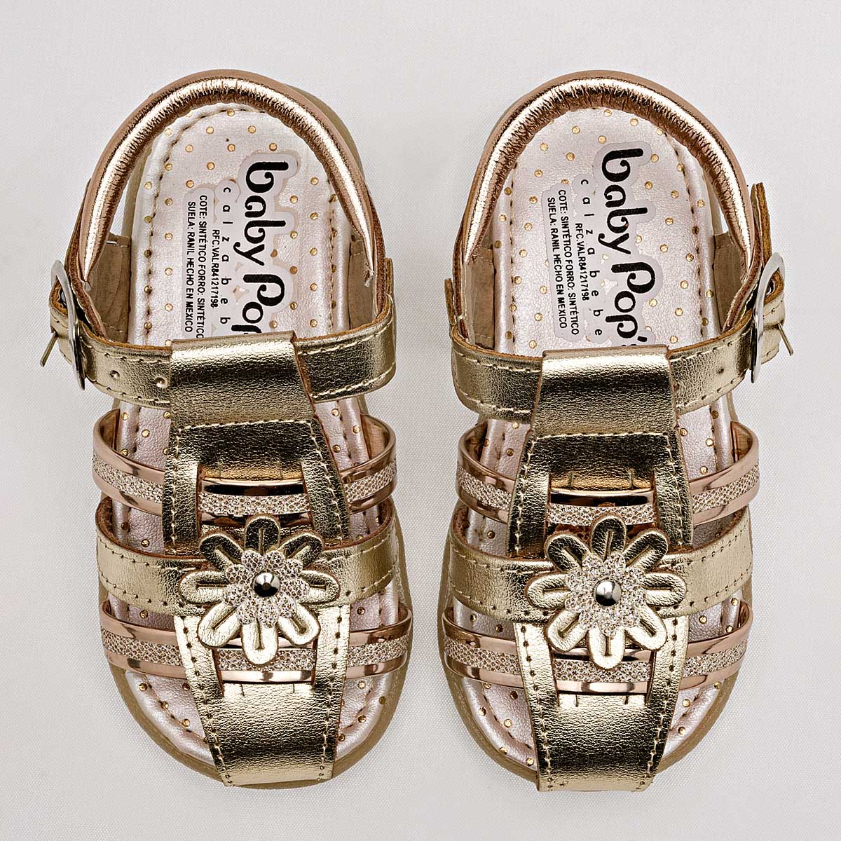 Foto 4 pulgar | Sandalias Baby Pop's Doradas para Niña