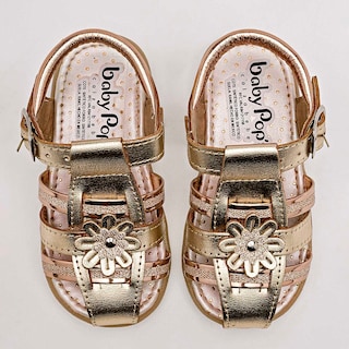 Foto 3 | Sandalias Baby Pop's Doradas para Niña
