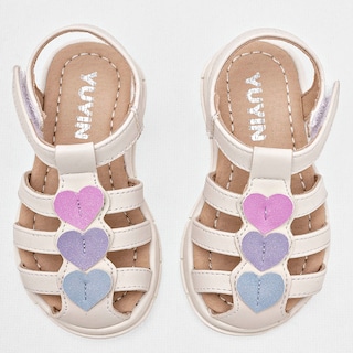 Foto 3 | Sandalia Yuyin Beige para Niña