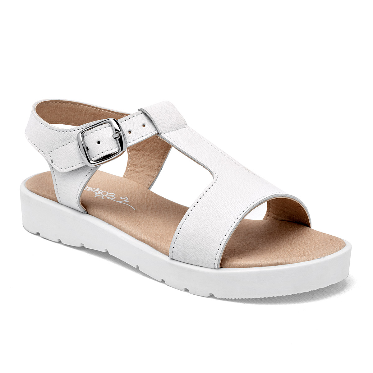 Foto 2 pulgar | Sandalias Yondeer Blancas para Niña