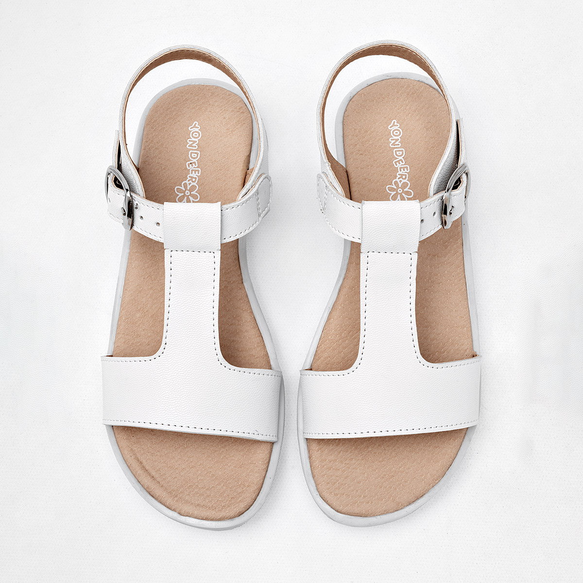 Foto 4 pulgar | Sandalias Yondeer Blancas para Niña