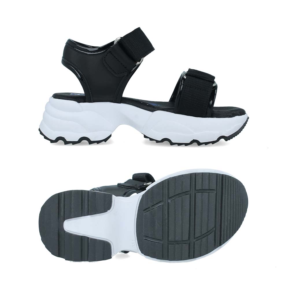 Foto 6 pulgar | Sandalias Huaraches Coqueta 115701-a Niña Sintético Casual Negro