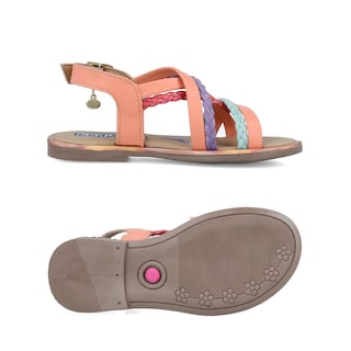 Foto 5 | Sandalias Huaraches Coqueta 112516-n Naranja Niña Casual Sintético