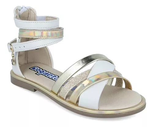 Foto 4 pulgar | Sandalia Huarache Coqueta 112515-b Blanco Niña Sintético Casual