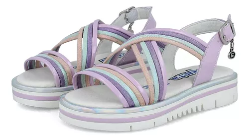 Foto 5 pulgar | Sandalias Huaraches Coqueta 112408-u Lila  Casual Niña Charol