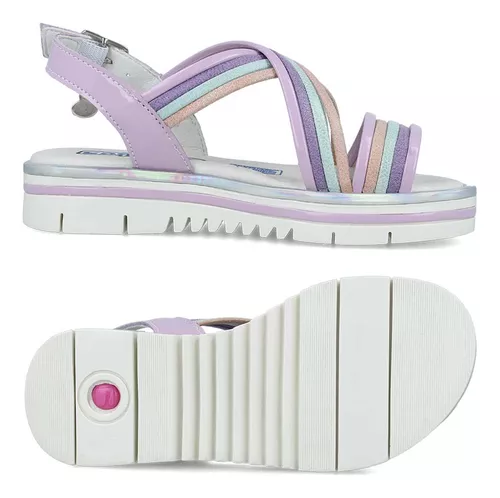 Foto 6 pulgar | Sandalias Huaraches Coqueta 112408-u Lila  Casual Niña Charol