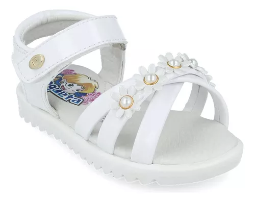 Foto 4 pulgar | Sandalias Coqueta Blancas para Niña
