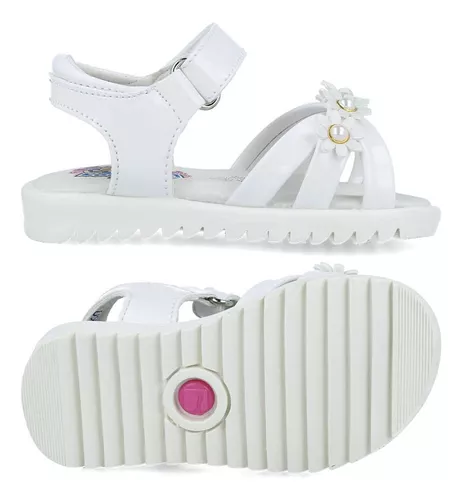 Foto 6 pulgar | Sandalias Coqueta Blancas para Niña
