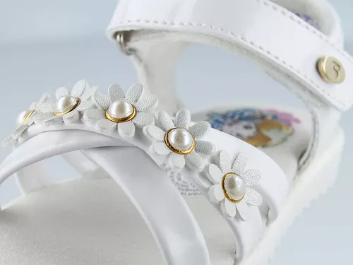 Foto 7 pulgar | Sandalias Coqueta Blancas para Niña