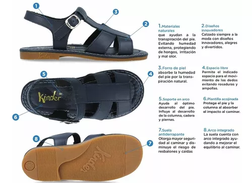 Foto 7 pulgar | Sandalias Kínder Azules para Niña