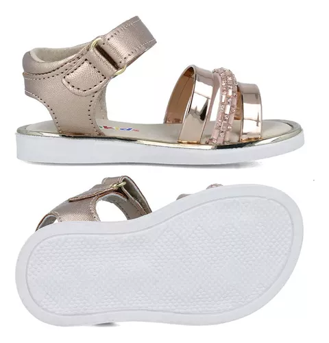 Foto 5 | Sandalias Zapakids 62301-13-b Oro Niña Huarache Casual Sintético