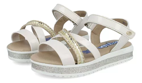 Foto 5 pulgar | Sandalias Huaraches Coqueta 112314-l Beige Niña Casual Charol