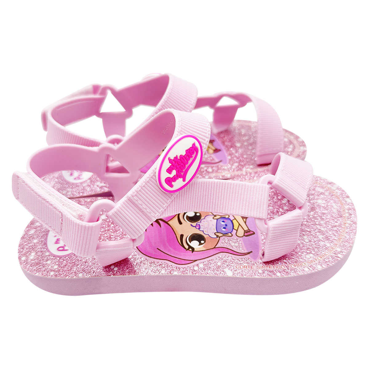 Foto 4 pulgar | Sandalias Mis Pastelitos Rosas con Glitter para Niñas