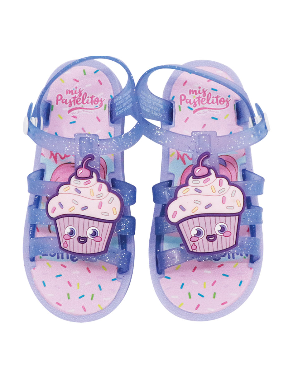 Foto 2 pulgar | Sandalias Para Niñas Mis Pastelitos Cupcake