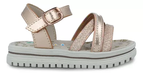 Foto 1 | Sandalias Zapakids Doradas para Niña