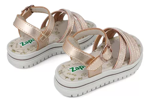 Foto 6 pulgar | Sandalias Zapakids Doradas para Niña