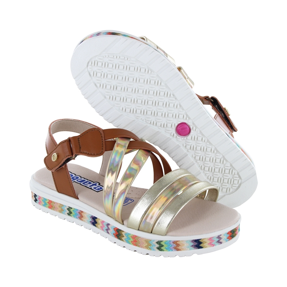 Foto 5 | Sandalias Coqueta Miel para Niña