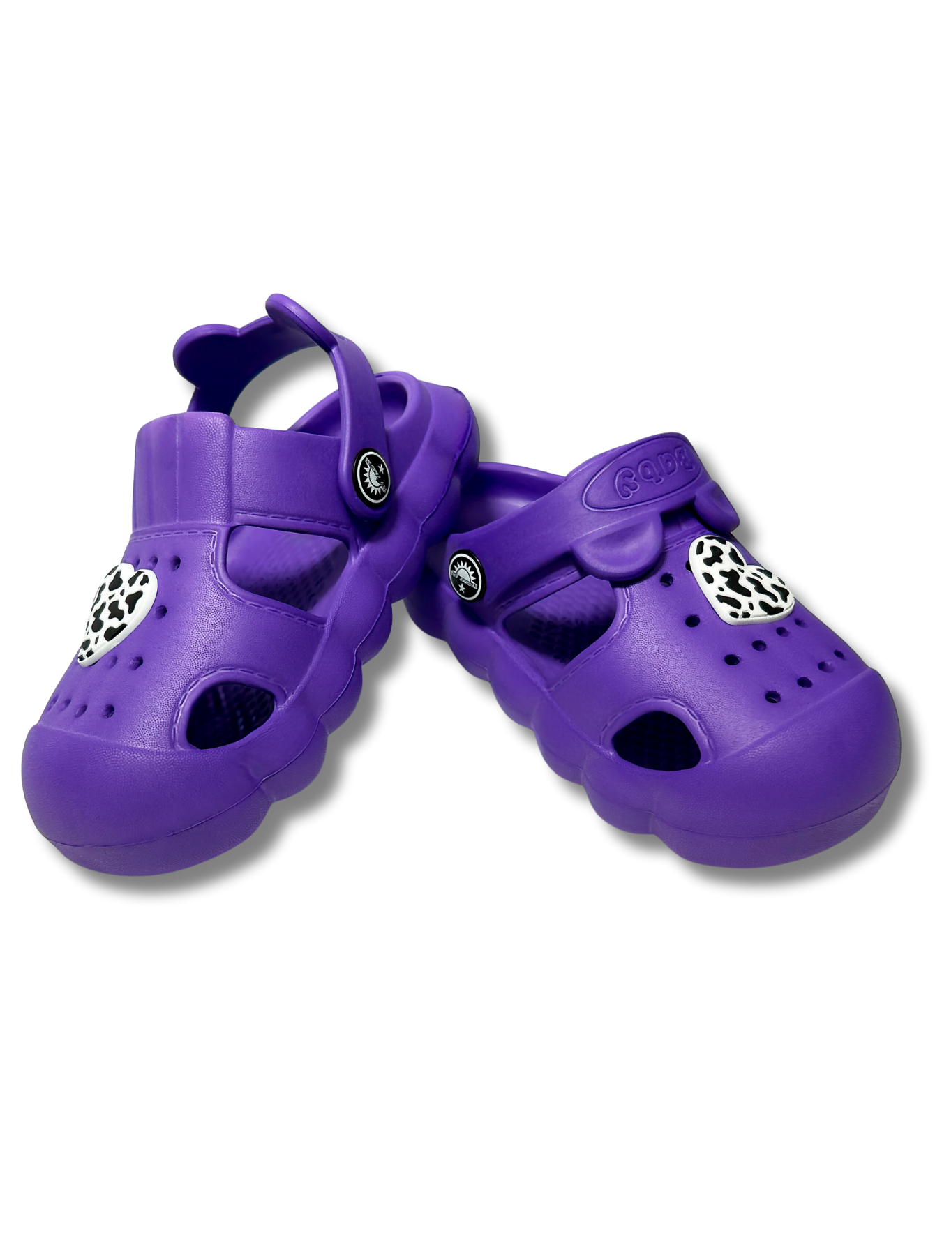 Sandalias Para Niña Ligersa Y Antideslizantes Eva Sand-1024 Color Morado Con Pines Decorativos