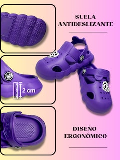 Foto 7 | Sandalias Para Niña Ligersa Y Antideslizantes Eva Sand-1024 Color Morado Con Pines Decorativos