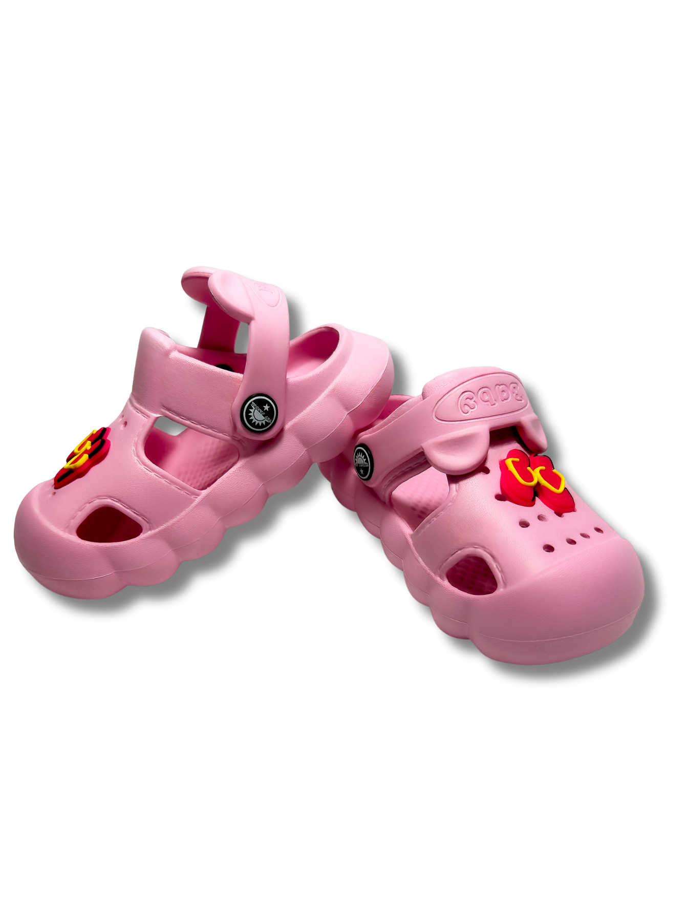 Sandalias Para Niña Ligersa Y Antideslizantes Eva Sand-1024 Color Rosa Con Pines Decorativos