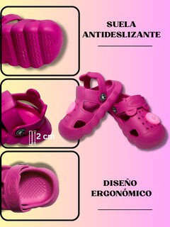 Foto 7 | Sandalias Para Niña Ligersa Y Antideslizantes Eva Sand-1024 Color Fucsia Con Pines Decorativos