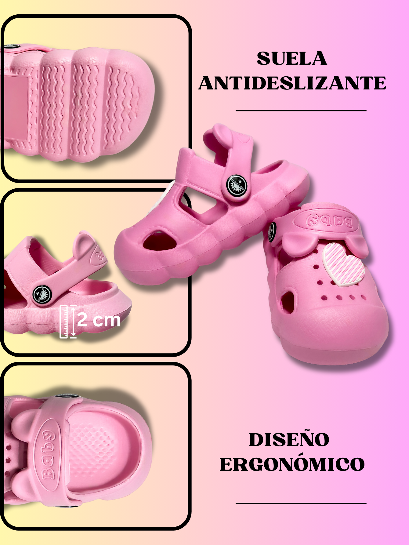 Foto 8 pulgar | Sandalias Para Niña Ligersa Y Antideslizantes Eva Sand-1024 Color Rosa Con Pines Decorativos